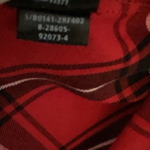 Sanctuary Shirt Women's Red Black Plaid Button Up / Snaps Boyfriend Shirt XL S - Picture 8 of 9